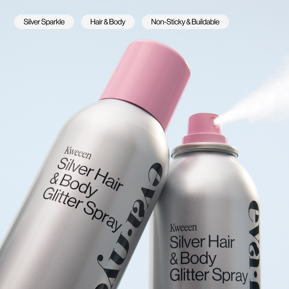 Kweeen Silver Glitter Spray