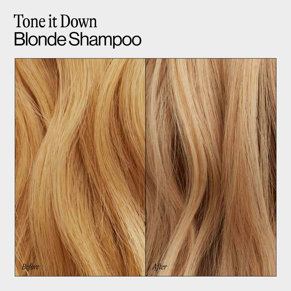 Before and After Using Tone It Down Blonde Shampoo