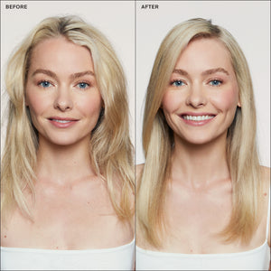 Before and after results using Mini Healthy Heat Thermal Brush - Superbloom
