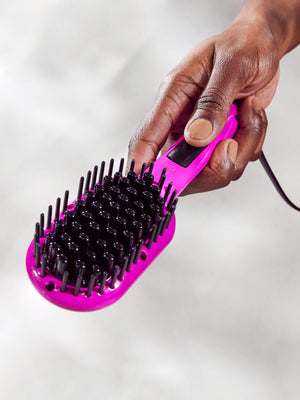Eva NYC's Mini Healthy Heat Straightening Brush - Moondust
