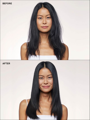 Eva NYC Satin Dream Smoothing Collection Before + After Straight Hair Anti-Frizz