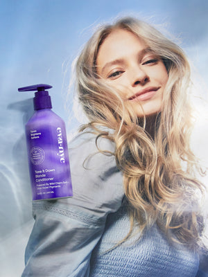 Eva NYC Tone it Down Blonde Conditioner Model + Product
